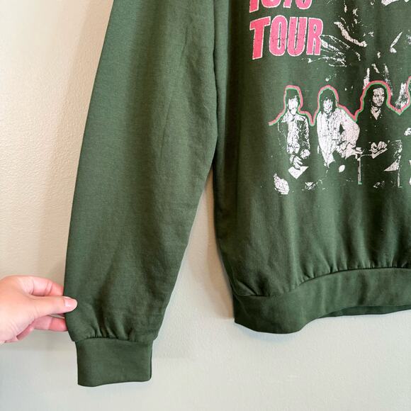 THE DOORS Sweatshirt Womens M 1970 Band Tour Music Oversized Green NWT - Picture 4 of 7